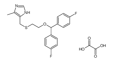 4-[2-[bis(4-fluorophenyl)methoxy]ethylsulfanylmethyl]-5-methyl-1H-imidazole,oxalic acid Structure