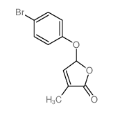 5-(4-bromophenoxy)-3-methylfuran-2(5H)-one结构式