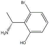 2-((1R)-1-AMINOETHYL)-3-BROMOPHENOL结构式