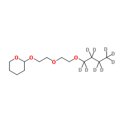 2-(2-{2-[(2H9)Butyloxy]ethoxy}ethoxy)tetrahydro-2H-pyran结构式