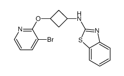 N-(3-((3-bromopyridin-2-yl)oxy)cyclobutyl)benzo[d]thiazol-2-amine结构式