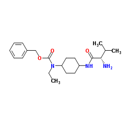 Benzyl ethyl[4-(L-valylamino)cyclohexyl]carbamate结构式