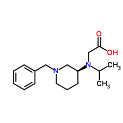 N-[(3S)-1-Benzyl-3-piperidinyl]-N-isopropylglycine结构式