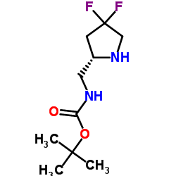 N-[[(2S)-4,4-二氟-2-吡咯烷基]甲基]氨基甲酸叔丁酯图片