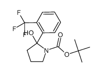 tert-butyl 2-hydroxy-2-(2-(trifluoromethyl)phenyl)pyrrolidine-1-carboxylate结构式