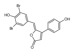 (5Z)-5-(3,5-dibromo-4-hydroxybenzylidene)-4-(4-hydroxyphenyl)furan-2(5H)-one结构式