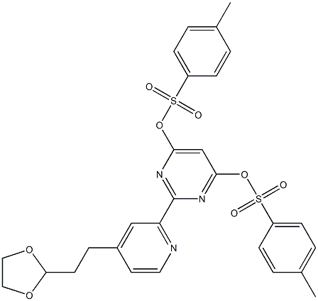 2-(4-(2-(1,3-dioxolan-2-yl)ethyl)pyridin-2-yl)pyrimidine-4,6-diyl bis(4-methylbenzenesulfonate) Structure