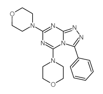 1,2,4-Triazolo[4,3-a][1,3,5]triazine,5,7-di-4-morpholinyl-3-phenyl- structure