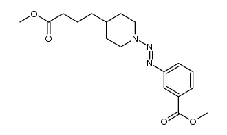 methyl 3-((4-(4-methoxy-4-oxobutyl)piperidin-1-yl)diazenyl)benzoate Structure