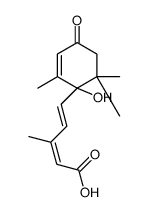 5-[1-Hydroxy-2,6,6-trimethyl-4-oxocyclohex-2-en-1-yl]-3-methyl-[2Z,4E]-pentadienoicacid结构式