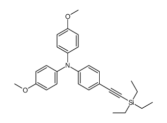 4-methoxy-N-(4-methoxyphenyl)-N-(4-((triethyllsilyl)ethynyl)phenyl)aniline Structure
