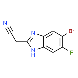 5-Bromo-2-(cyanomethyl)-6-fluorobenzimidazole Structure