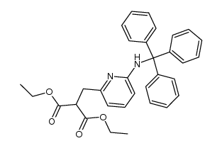 Diethyl (6-tritylamino-2-pyridyl)methylmalonate Structure