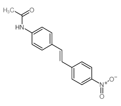 N-[4-[2-(4-nitrophenyl)ethenyl]phenyl]acetamide structure