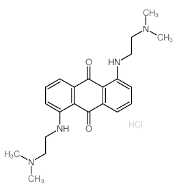 9,10-Anthracenedione,1,5-bis[[2-(dimethylamino)ethyl]amino]-, hydrochloride (1:2) Structure