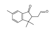 (RS)-2-(2-oxoethyl)-3,3,6-trimethyl-1-indanone structure