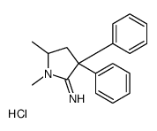 1,5-dimethyl-3,3-diphenylpyrrolidin-2-imine,hydrochloride Structure