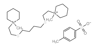 4-methylbenzenesulfonic acid; 1-methyl-1-[2-[4-[2-(1-methyl-3,4,5,6-tetrahydro-2H-pyridin-1-yl)ethylsulfanyl]butylsulfanyl]ethyl]-3,4,5,6-tetrahydro-2H-pyridine picture