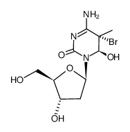 (5S,6R)-5-bromo-6-hydroxy-5,6-dihydro-5-methyl-2'-deoxycytidine Structure
