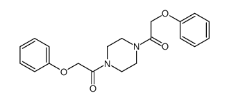 2-phenoxy-1-[4-(2-phenoxyacetyl)-1-piperazinyl]-1-ethanone structure