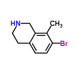 7-Bromo-8-methyl-1,2,3,4-tetrahydroisoquinoline结构式