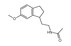 (+/-)-N-[2-(6-methoxyindan-1-yl)ethyl]acetamide Structure