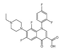 1-(2,4-difluorophenyl)-7-(4-ethylpiperazin-1-yl)-6,8-difluoro-4-oxoquinoline-3-carboxylic acid Structure