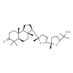 (14α,15S,17aR)-15-Methyl-15,17a:20,24-diepoxy-25-hydroxy-D-homo-C,30-dinor-13,17a-secodammaran-3-one Structure