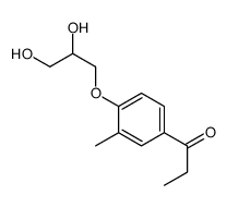 1-[4-(2,3-dihydroxypropoxy)-3-methylphenyl]propan-1-one结构式