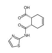 (+/-)-cis-6-thiazol-2-ylcarbamoyl-cyclohex-3-enecarboxylic acid Structure