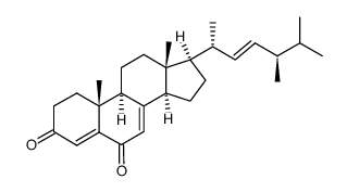 (22E,24R)-ergosta-4,7,22-triene-3,6-dione结构式