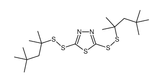 2,5-bis(2,4,4-trimethylpentan-2-yldisulfanyl)-1,3,4-thiadiazole结构式