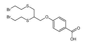 p-(2,3-Di(2-bromoethylthio)-n-propyloxy)benzoic acid Structure