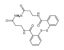 2,2'-disulfanediylbis(N-(3-amino-3-oxopropyl)benzamide)结构式