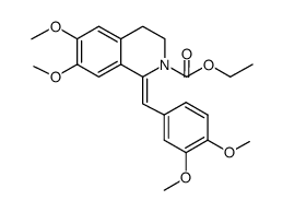 ethyl 1-(3',4'-dimethoxybenzylidene)-3,4-dihydro-6,7-dimethoxy-2(1H)-isoquinolinecarboxylate Structure