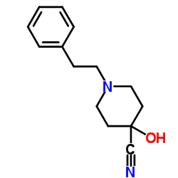 4-Hydroxy-1-phenethyl-piperidine-4-carbonitrile picture