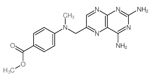 Benzoic acid,4-[[(2,4-diamino-6-pteridinyl)methyl]methylamino]-, methyl ester Structure