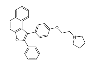 1-[2-[p-(2-Phenylnaphtho[2,1-b]furan-1-yl)phenoxy]ethyl]pyrrolidine结构式