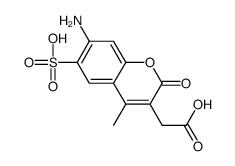 2-(7-amino-4-methyl-2-oxo-6-sulfochromen-3-yl)acetic acid Structure