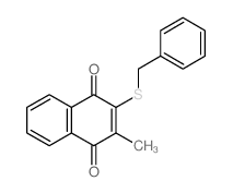 1,4-Naphthalenedione,2-methyl-3-[(phenylmethyl)thio]-结构式