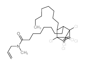 Bicyclo[2.2.1]hept-5-ene-2-octanamide,1,4,5,6,7,7-hexachloro-N-methyl-3-octyl-N-2-propenyl- (9CI) structure