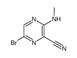 3-N-Methylamino-6-bromopyrazinecarbonitrile Structure