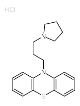 10H-Phenothiazine,10-[3-(1-pyrrolidinyl)propyl]-, hydrochloride (1:1) Structure
