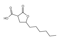 5-hexyl-2-oxo-tetrahydro-furan-3-carboxylic acid结构式