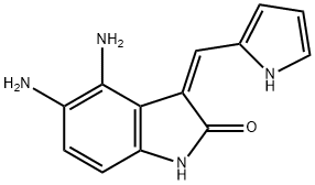 2H-Indol-2-one,4,5-diamino-1,3-dihydro-3-(1H-pyrrol-2-ylmethylene)-,(3Z)- Structure