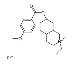 [(4aR,7S,8aR)-2-ethyl-2-methyl-3,4,4a,5,6,7,8,8a-octahydro-1H-isoquino lin-7-yl] 4-methoxybenzoate bromide Structure