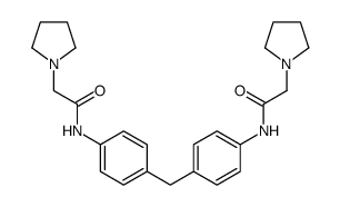 2-pyrrolidin-1-yl-N-[4-[[4-[(2-pyrrolidin-1-ylacetyl)amino]phenyl]methyl]phenyl]acetamide结构式