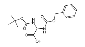 (R)-benzyloxycarbonylamino-tert-butoxycarbonylaminoacetic acid Structure