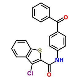 N-(4-Benzoylphenyl)-3-chloro-1-benzothiophene-2-carboxamide结构式