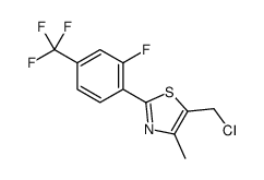 5-(氯甲基)-2-(2-氟-4-(三氟甲基)苯基)-4-甲基噻唑结构式